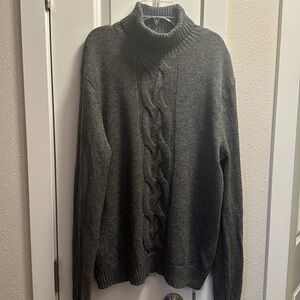 Lockhart Women Gray Turtleneck Sweater Wool Cashmere blend Size L